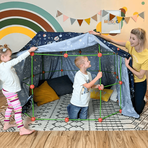 Tenda Mágica - Cabana Infantil Montável + Lona De Brinde