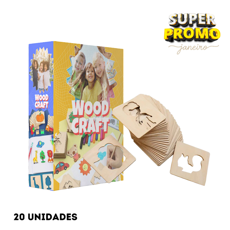 Kit Moldes Infantil Wood Craft® - Mega Promoção Hoje + Frete Grátis