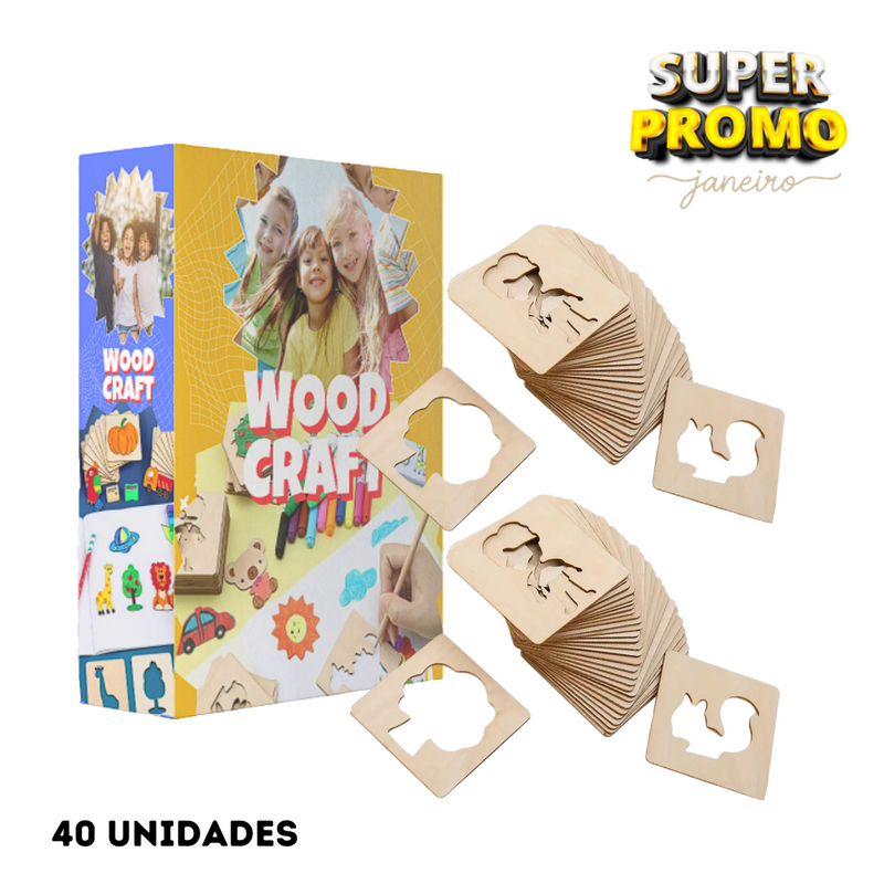 Kit Moldes Infantil Wood Craft® - Mega Promoção Hoje + Frete Grátis